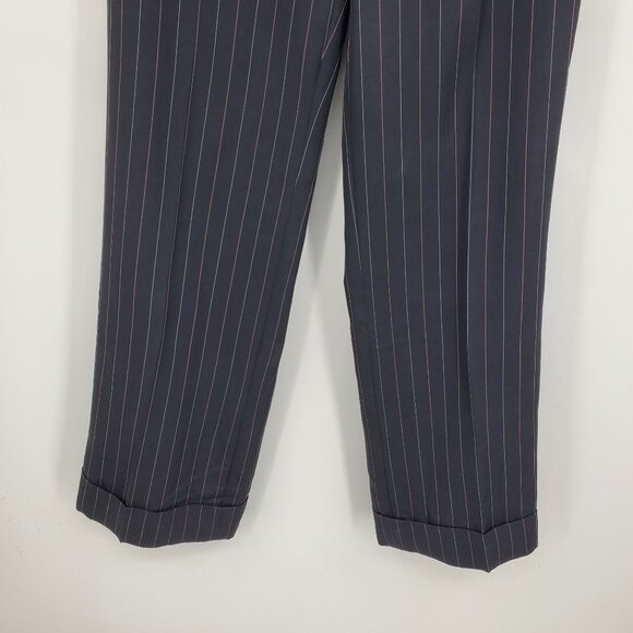 Armani Collezioni Made in Italy Cuffed Hem Multicolor Striped Formal Dress Pants - Picture 6 of 7